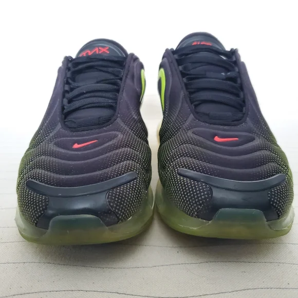 Nike Youth Air Max 720 Retro Future Size 7Y Black Volt Crimson Shoes AQ3196-005 - Picture 4 of 16